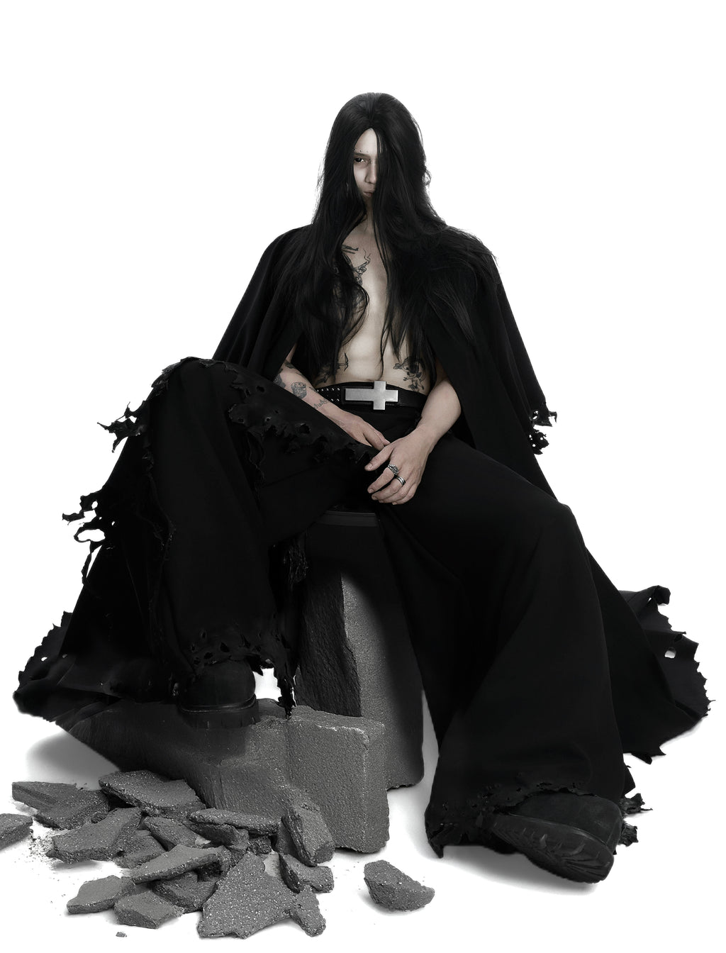 † ASHES WIDE-LEG PANTS †