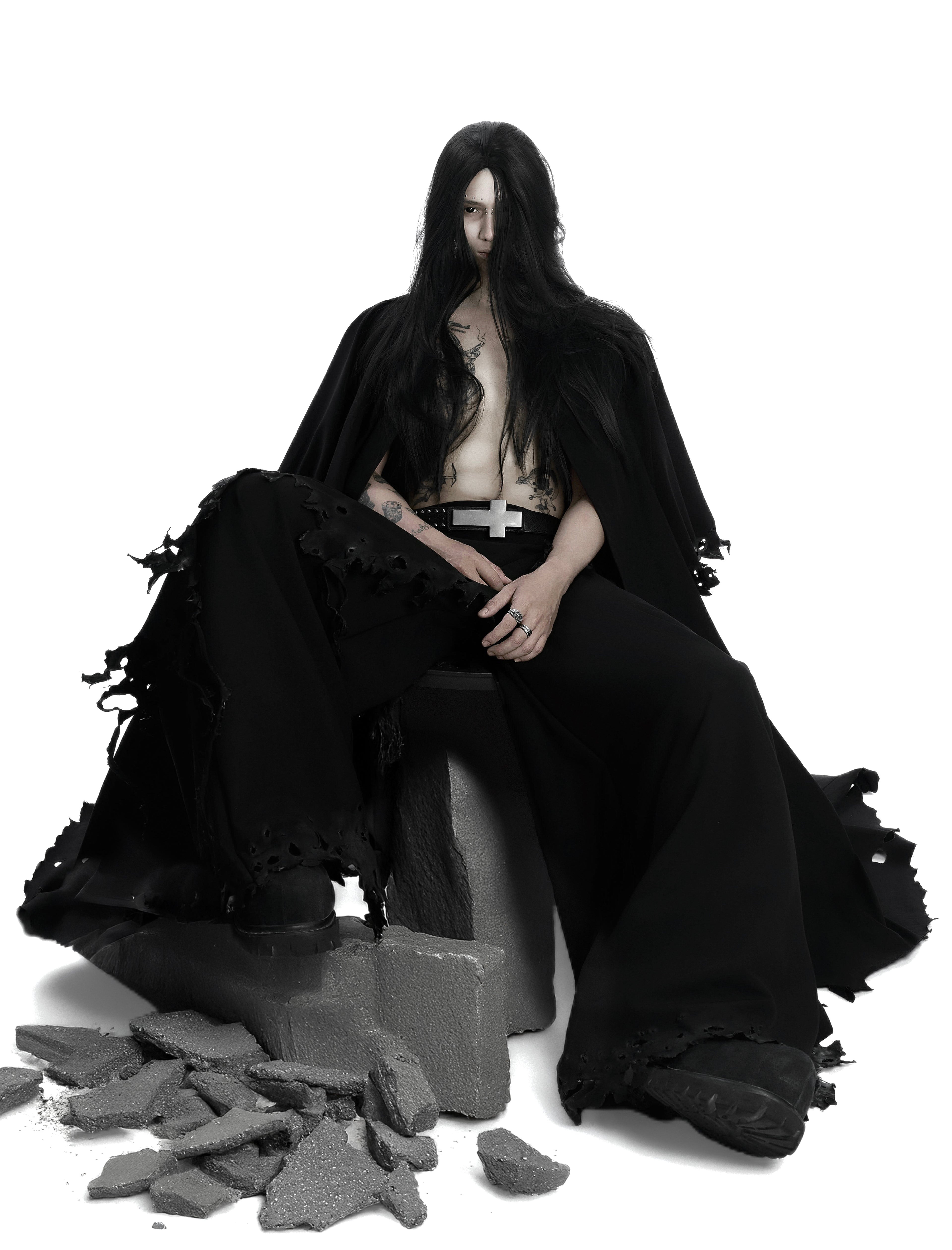 † ASHES WIDE-LEG PANTS †